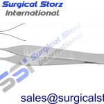 HUDSON EWALD DRESSING FORCEPS,  12CM, SERRATED