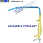 Tebbetts Fiber Optic retractor, Insulated Blade With Teeth 18.5cm