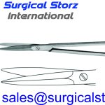 MCINDOE RHINOPLASTY SCISSORS,  19CM, STRAIGHT, SERRATED