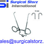 SPRING RETRACTOR, 10.5CM, 1X1 SHARP  PRONGS, WITH RATCHET
